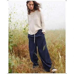 Madewell Thompson Pocket Beige Long Sleeve  Pullover Sweater